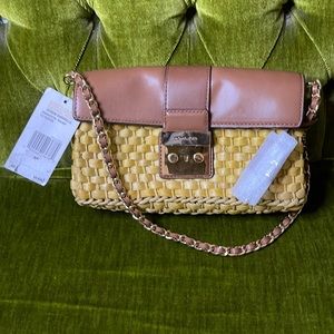 Michael Kors Straw Gabriella Satchel Cornhusk